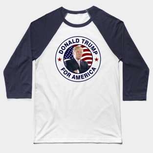 Donald Trump US Flag Baseball T-Shirt